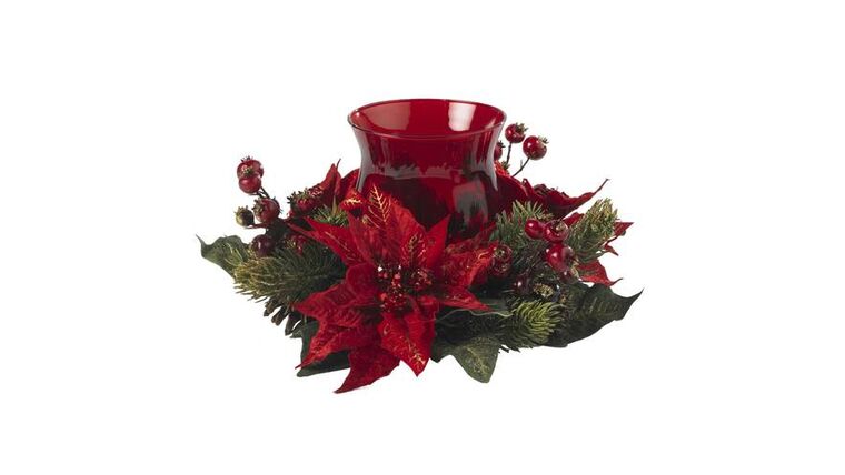 Poinsettia & Berry Candelabrum | Rental