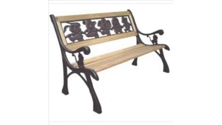 DC America SL-PB-168-BR Friendship Kids Bench, Cast Iron Frame and Hardwood Slats, Rust Resistant Bronze Finish | Rental