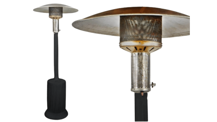 Patio Heater – Mushroom – Velon Wrapped – Black | Rental