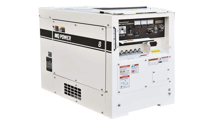 7.5 kVA Three phase generator with a 0.8 power factor, 208/240 volt output and has a 2-pole field | Rental
