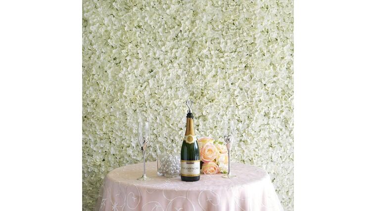 Flower Wall – UV Protected Cream Hydrangea Flower Wall Mat Panel | Rental