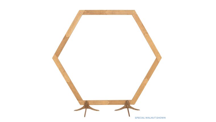 Single Wooden Hexagon Arch – Large – Special Walnut | Rental
