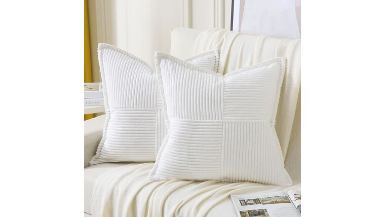Pure White Throw Pillow Covers 20×20 | Rental
