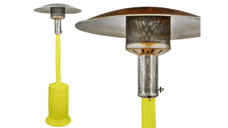 Patio Heater – Mushroom – Velon Wrapped – Yellow | Rental