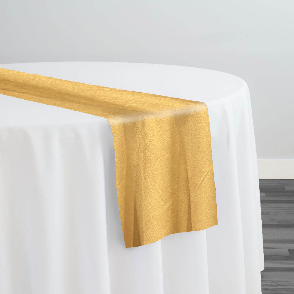 Luxury Plush Velvet Table Runner in Antique Gold | Rental Luxury Plush Velvet Table Runner in Antique Gold | Rental