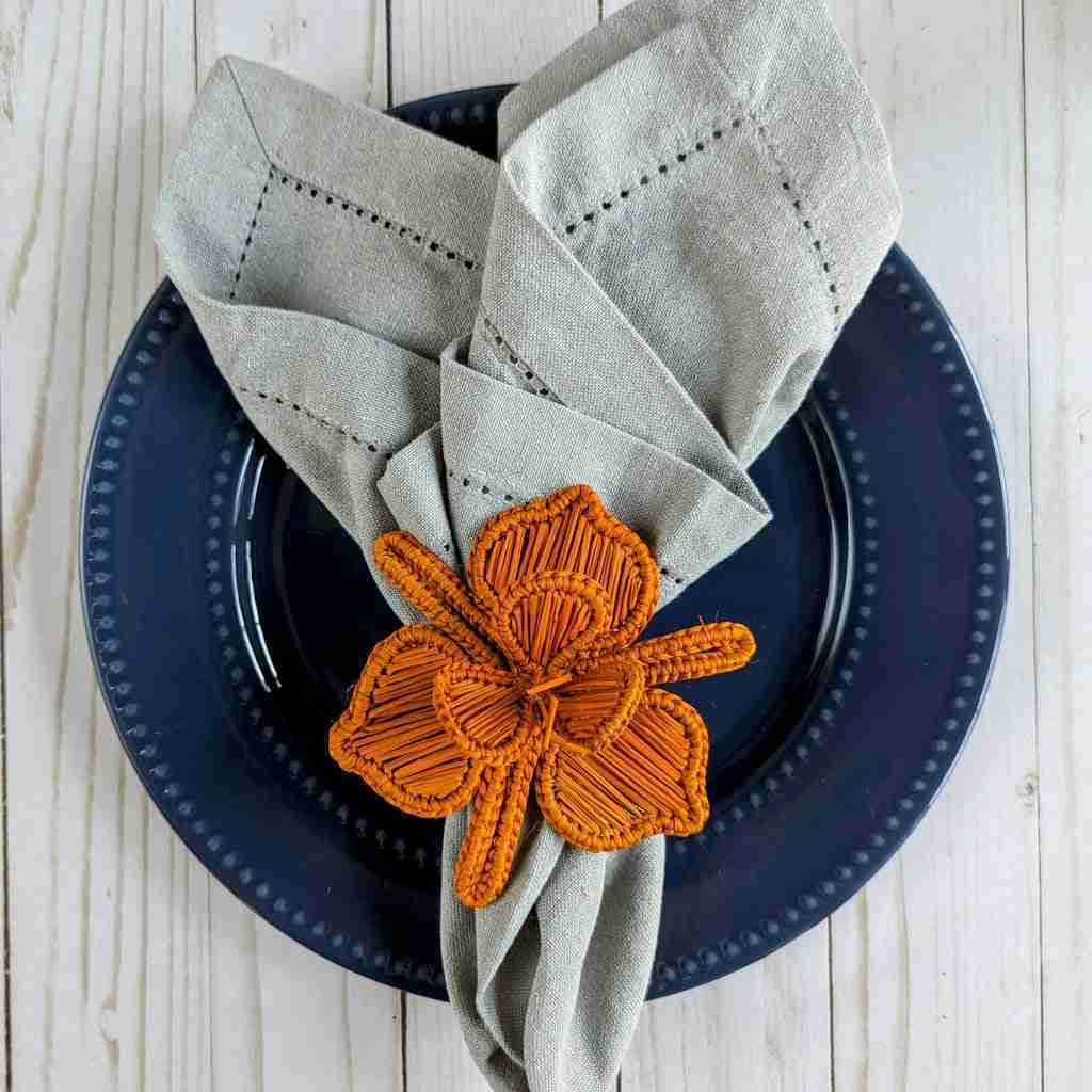 Thanksgiving Orchid Woven Napkin Ring | Rental
