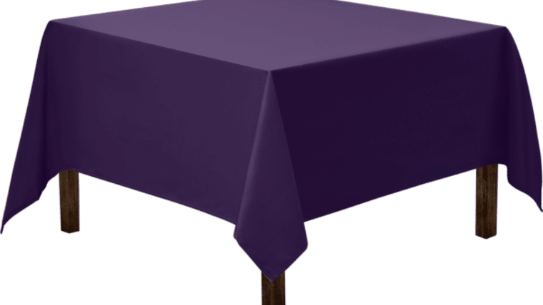 Polyester | Purple | 60″ x 120″ Rectangle Tablecloth | Rental