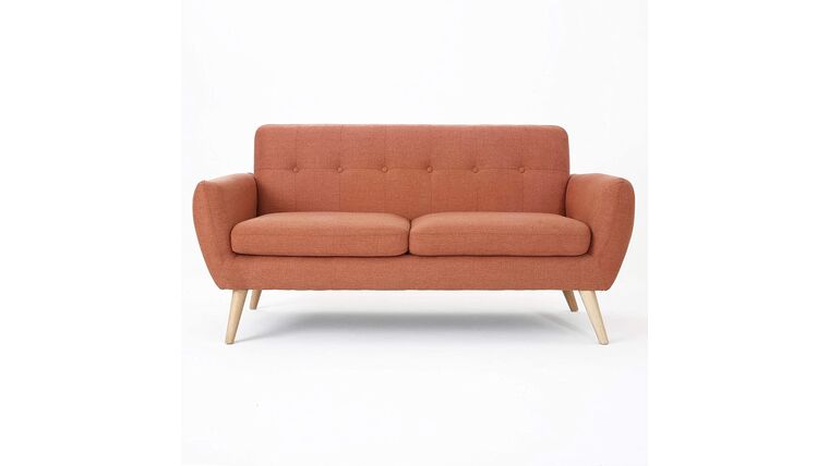 Josephine Mid-Century Modern Sofa | Burnt Orange / Natural | Rental Josephine Mid-Century Modern Sofa | Burnt Orange / Natural | Rental
