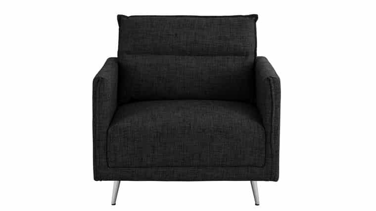 Accent Chair – Andres Mid Century Fabric – Black | Rental Accent Chair – Andres Mid Century Fabric – Black | Rental