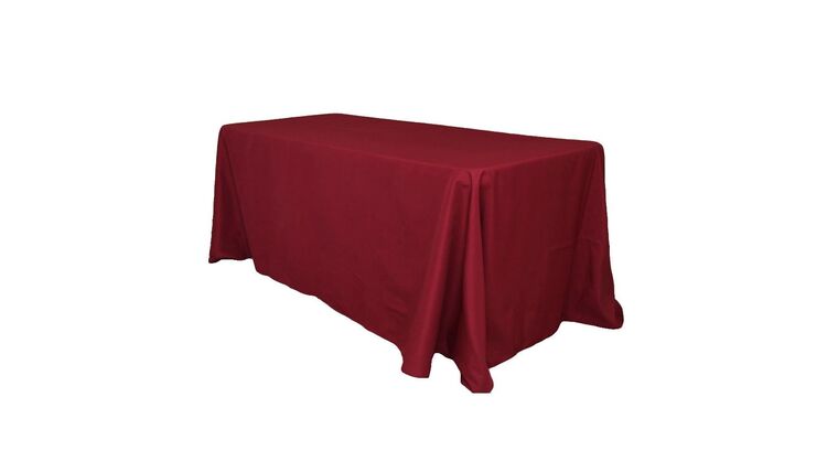 Polyester | Burgundy | 90″ x 156″ Rectangle Tablecloth | Rental Polyester | Burgundy | 90″ x 156″ Rectangle Tablecloth | Rental