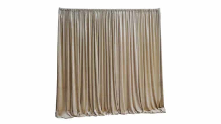 12′ Velvet Draping – Champagne | Rental