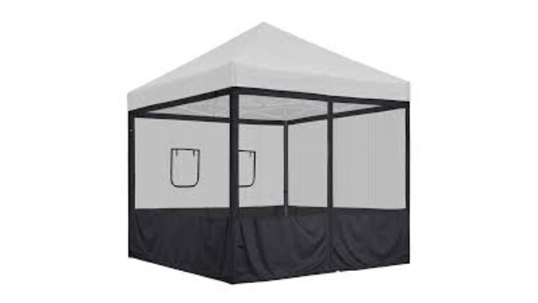 10′ x 30′ Tent Sidewall – Black Mesh Screen | Rental