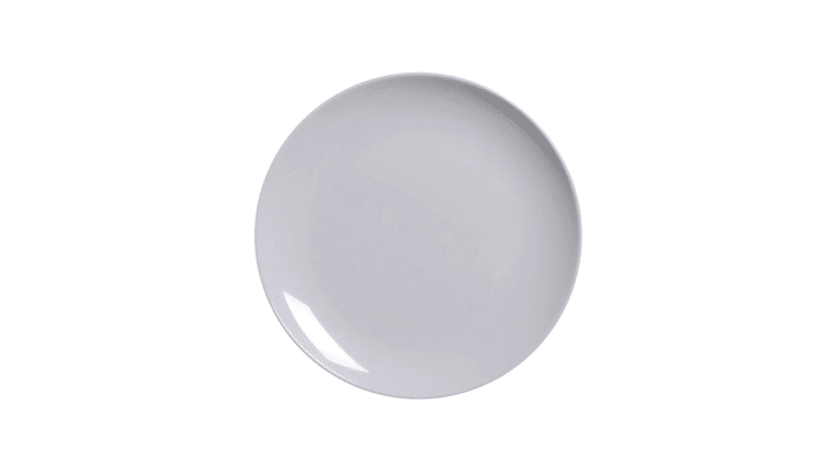 8″ White Round Melamine Dinner Plate | Rental