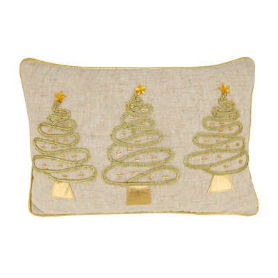 2076 – Holiday Trees Pillow – Poly Filled | Rental