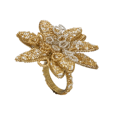 NR109 Beaded Flower Napkin Ring | Rental NR109 Beaded Flower Napkin Ring | Rental