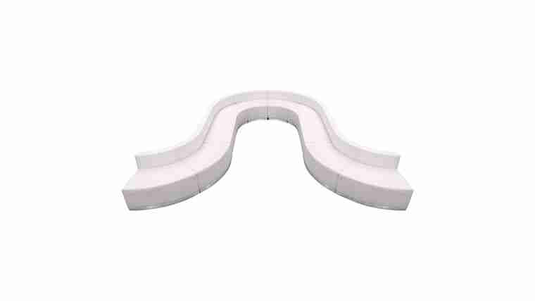 Package – Alon Series Melrose White LeatherSoft Reception Configuration, 10 Pieces #3 | Rental