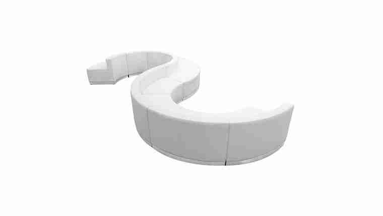 Package – Alon Series Melrose White LeatherSoft Reception Configuration, 9 Pieces | Rental Package – Alon Series Melrose White LeatherSoft Reception Configuration, 9 Pieces | Rental