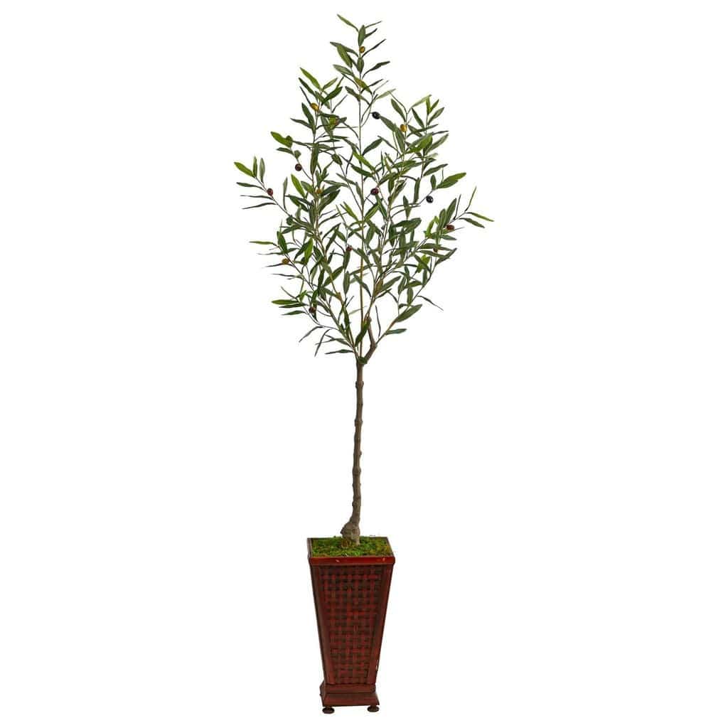 69” Olive Artificial Tree in Decorative Planter | Rental 69” Olive Artificial Tree in Decorative Planter | Rental