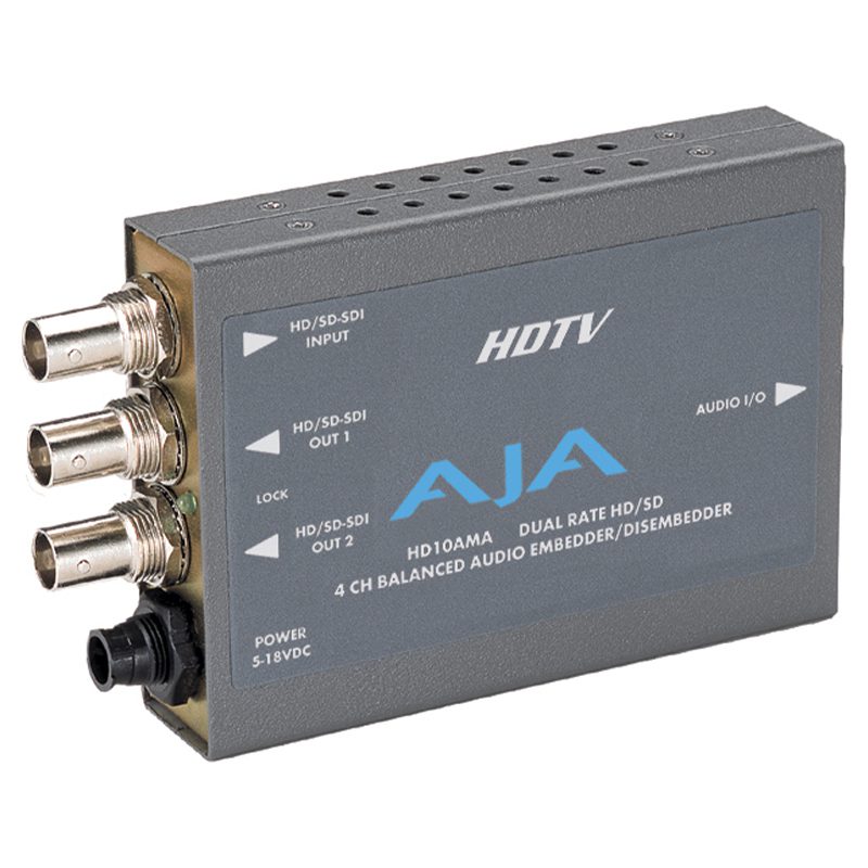 AJA HD10AM-A Dual Rate HD/SD 4 Channel Analog Embedder/Disembedder | Rental AJA HD10AM-A Dual Rate HD/SD 4 Channel Analog Embedder/Disembedder | Rental
