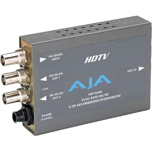 AJA HD10AM Dual Rate HD/SD 8Ch AES Embedder/Disembedder | Rental AJA HD10AM Dual Rate HD/SD 8Ch AES Embedder/Disembedder | Rental