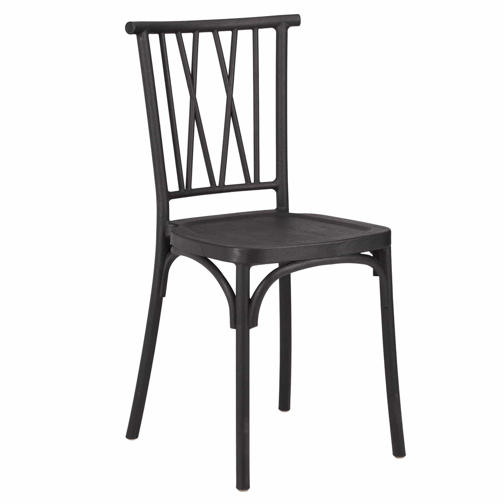 Black Willow Mono Frame Resin Chair | Rental Black Willow Mono Frame Resin Chair | Rental