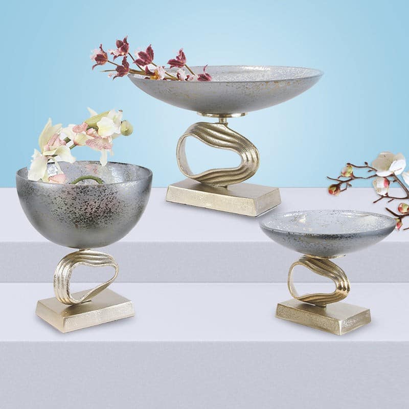 Glam Glass Aluminum Centerpiece | Rental Glam Glass Aluminum Centerpiece | Rental