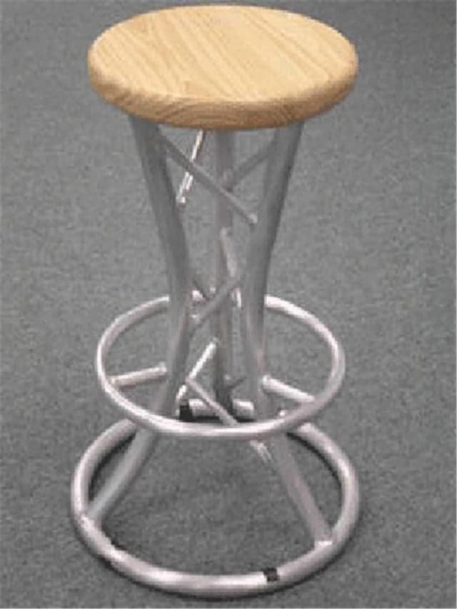 Global Truss Truss Style Bar Stool – Curved Legs | Rental Global Truss Truss Style Bar Stool – Curved Legs | Rental