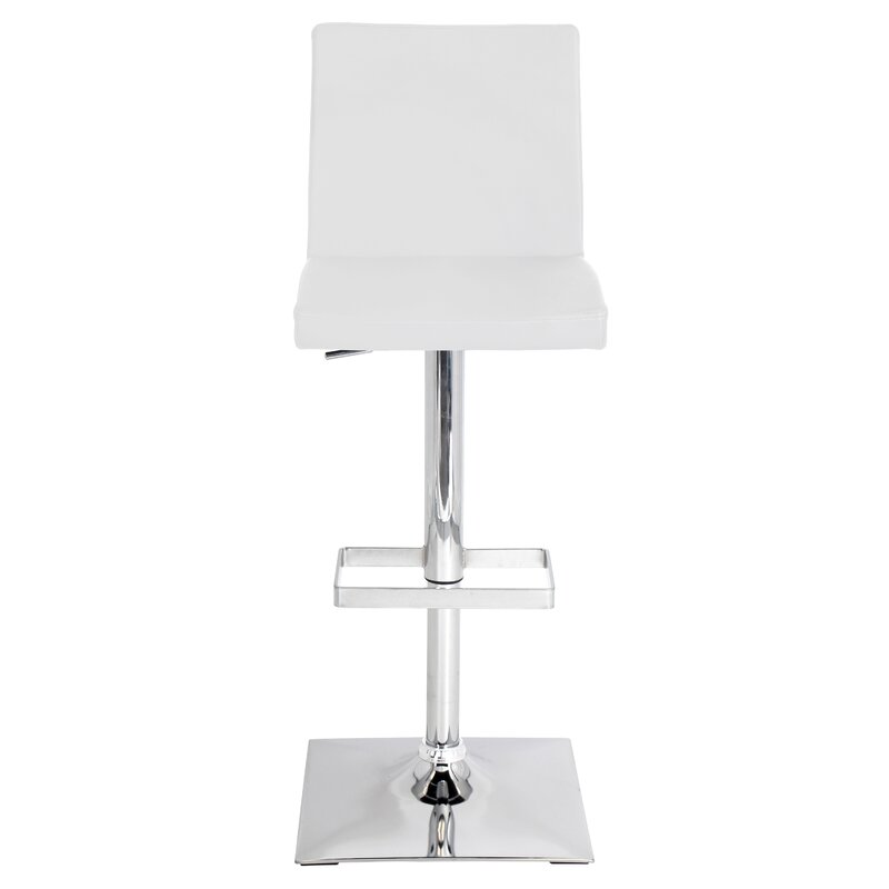 White & Chrome Metal Swivel Barstool With Seat Back Rest | Rental White & Chrome Metal Swivel Barstool With Seat Back Rest | Rental