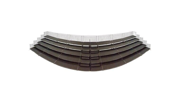 Straight | 5 Step ADA Standing Choir Riser Package | Rental Straight | 5 Step ADA Standing Choir Riser Package | Rental