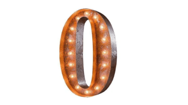 Vintage Marquee Number | 0 | 36″ | Rental Vintage Marquee Number | 0 | 36″ | Rental