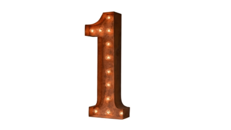 Vintage Marquee Number | 1 | 36″ | Rental Vintage Marquee Number | 1 | 36″ | Rental