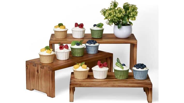 3 Wooden Rustic Cupcake Stand | 24 Cupcakes | Rental 3 Wooden Rustic Cupcake Stand | 24 Cupcakes | Rental