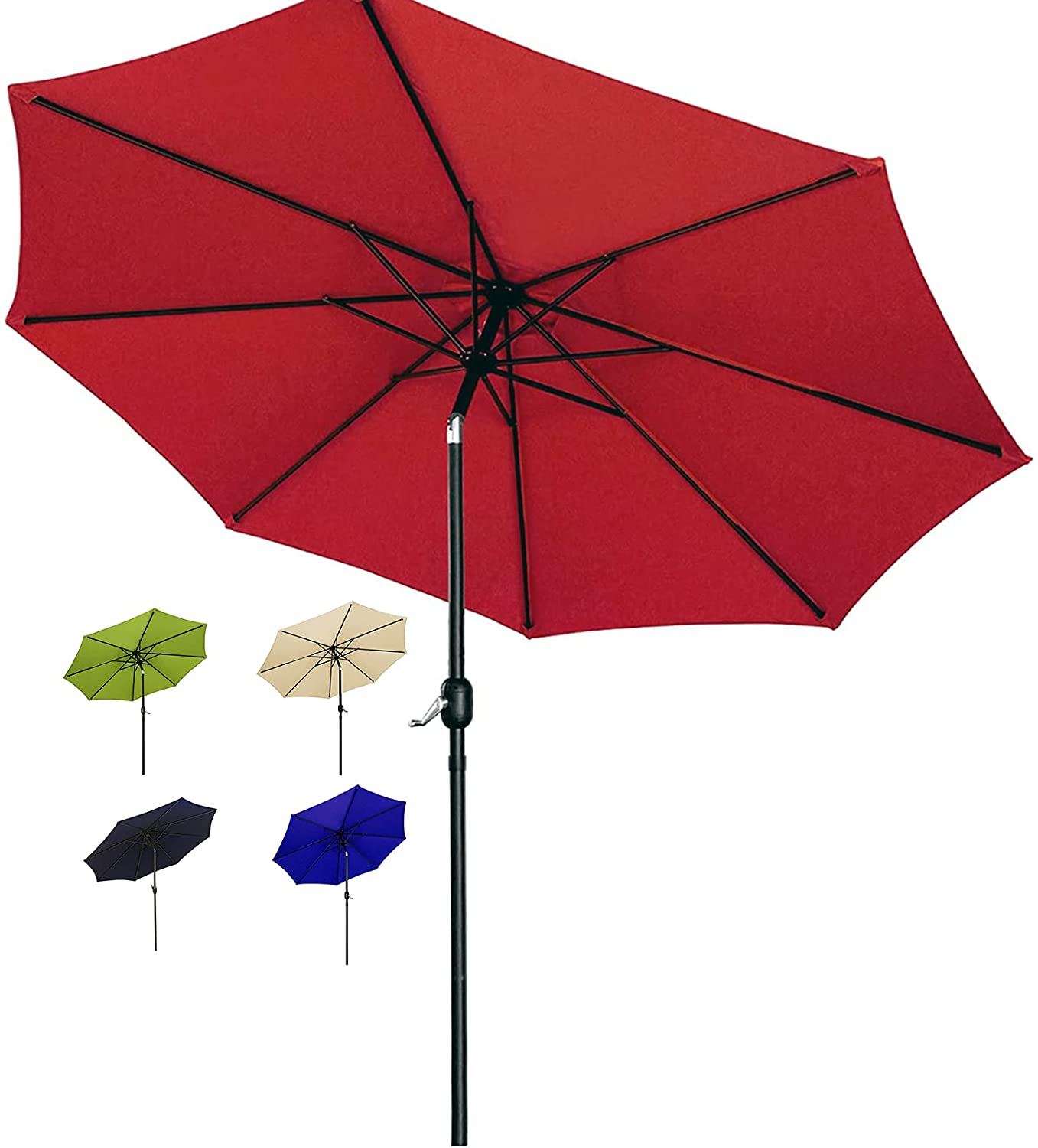 Part | 9′ Market Umbrella Top Only | Dark Red | Rental