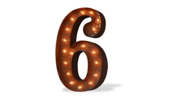 Vintage Marquee Number | 6 | 36″ | Rental Vintage Marquee Number | 6 | 36″ | Rental