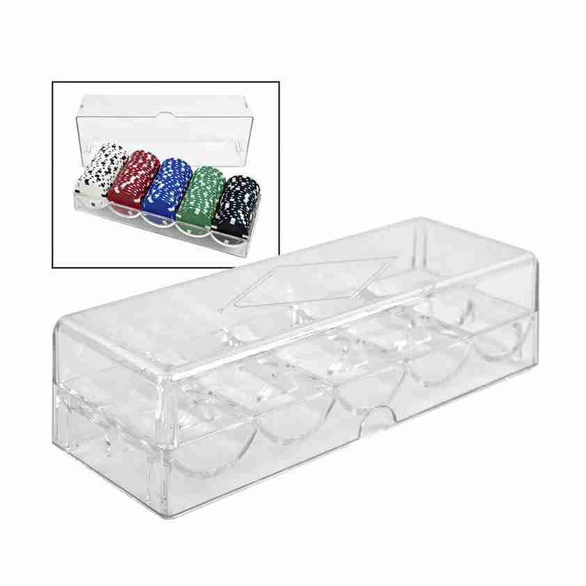 Part – Acrylic Poker Chip Rack & Cover (5 Row/100 Chip) – Clear | Rental Part – Acrylic Poker Chip Rack & Cover (5 Row/100 Chip) – Clear | Rental