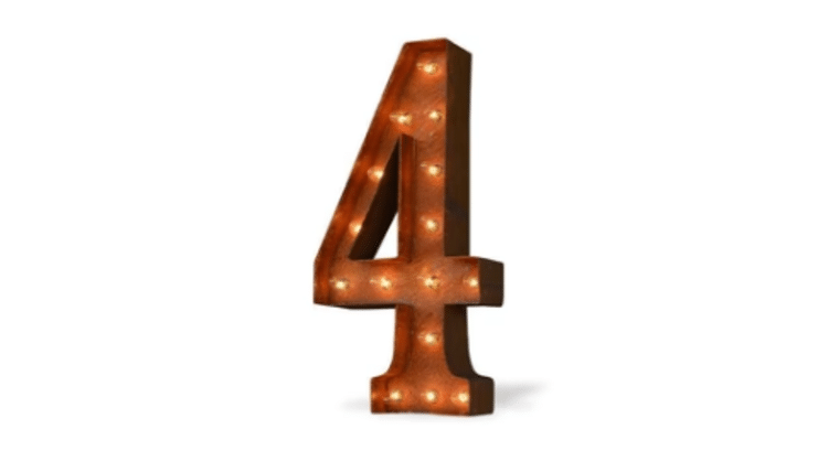 Vintage Marquee Number | 4 | 36″ | Rental Vintage Marquee Number | 4 | 36″ | Rental