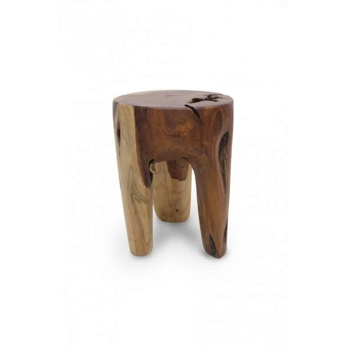 Rustic Wooden Three-Legged Stool | Rental