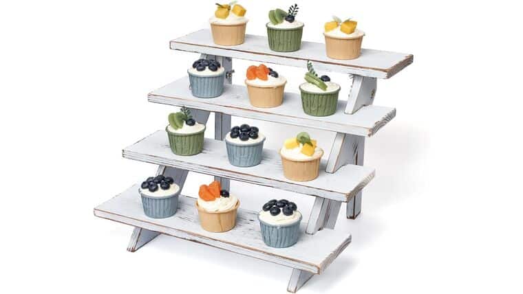 Wooden Rustic Cupcake Stand | 24 Cupcakes | Rental
