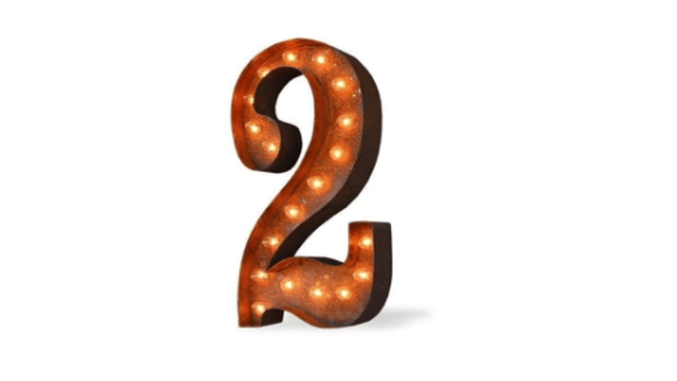 Vintage Marquee Number | 2 | 36″ | Rental Vintage Marquee Number | 2 | 36″ | Rental