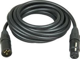 XLR 3-Pin Female to XLR Male Data Cable Rental – 150’ Black | Rental