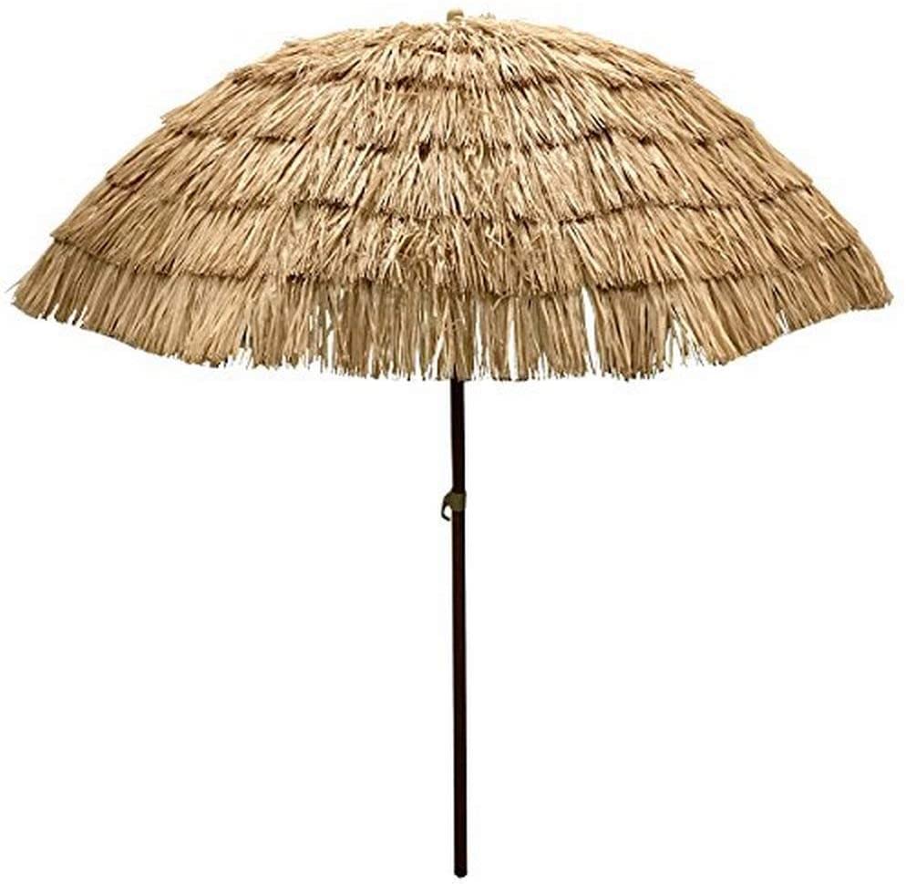 8′ Market Umbrella Kit – Natural Tiki Thatch | Rental