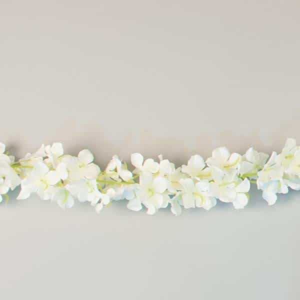 Decostar™ Artificial Flower Garland 80″ White | Rental