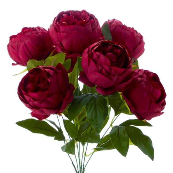 Decostar™ Artificial English Rose Bunch 18½” Burgundy | Rental