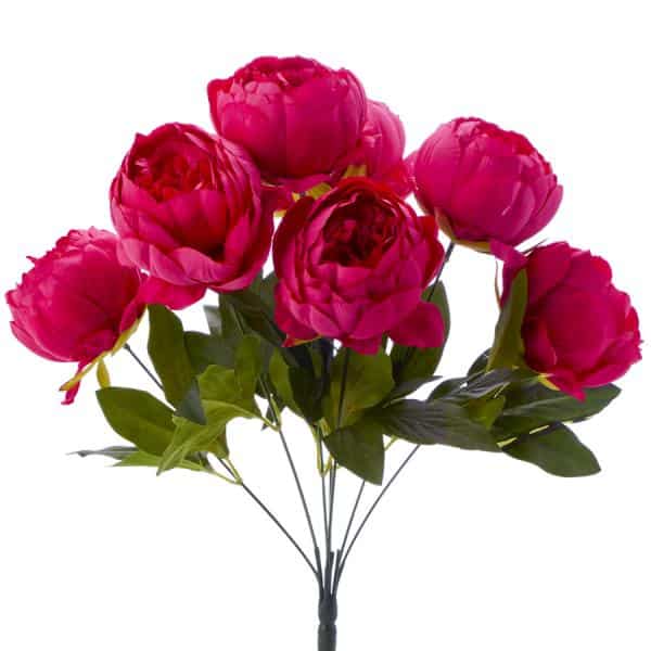 Decostar™ Artificial English Rose Bunch 18½” Fuschia | Rental
