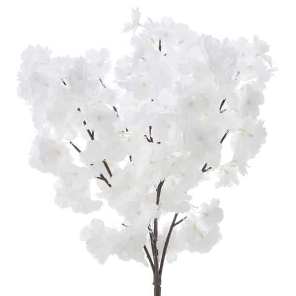 Decostar™ Artificial Flower W/ Greenery Stem White | Rental Decostar™ Artificial Flower W/ Greenery Stem White | Rental