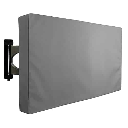Outdoor TV Cover, Grey Weatherproof Universal Protector for 36” – 38” LCD, LED, Plasma Television Sets – Compatible with Standard Mounts and Stands. Built In Remote Controller St | Rental