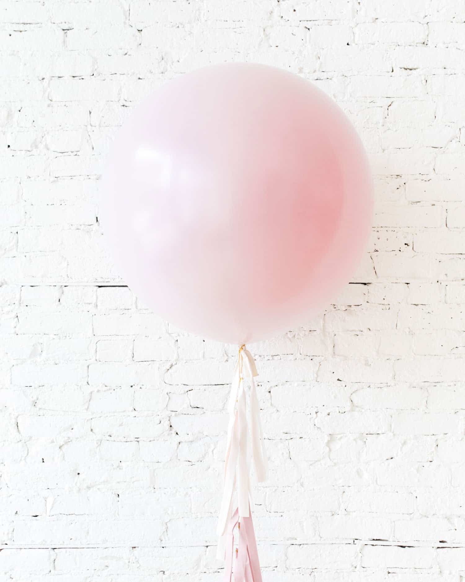 Pearl Light Rose Giant Balloon and Ombre Pink Tassel | Purchase