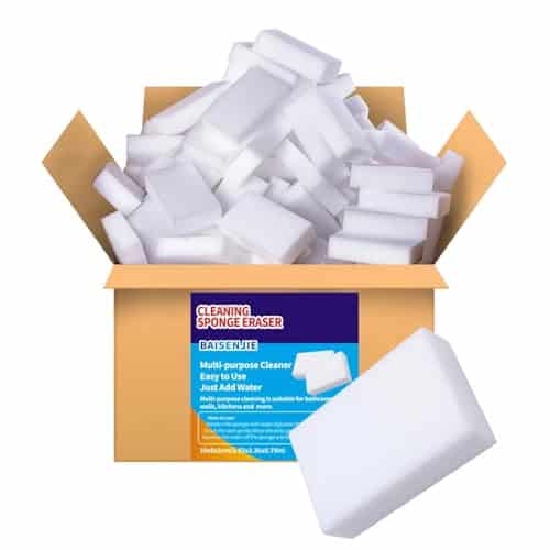 Melamine Sponge,100 Pack Magic Sponges Eraser Foam Cleaning Pads,Multi-Functional Household Cleaning Kitchen Dish Sponge for Furniture,Bathroom,Bathtub, Sink,Floor, Baseboard, Wall | Rental