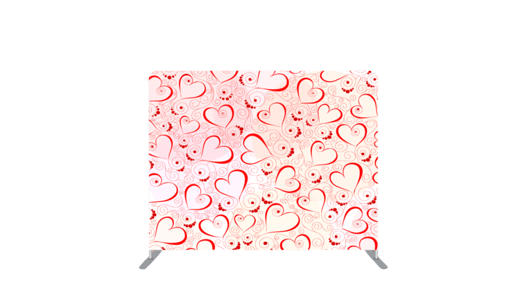 Red Hearts Backdrop | Rental