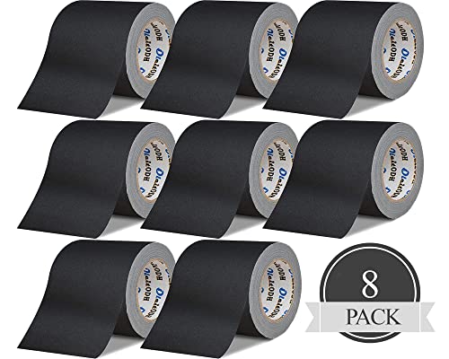 Oleitodh Premium Cloth Gaffers Tape – 8 Rolls 4″ x 30 Yards (Total 240 Yards), Black Non Reflective and Easy to Tear Gaff Tape for Temporary Holding of Cords,Equipment,and Other Au | Rental
